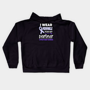 I Wear Periwinkle For My Partner Kids Hoodie